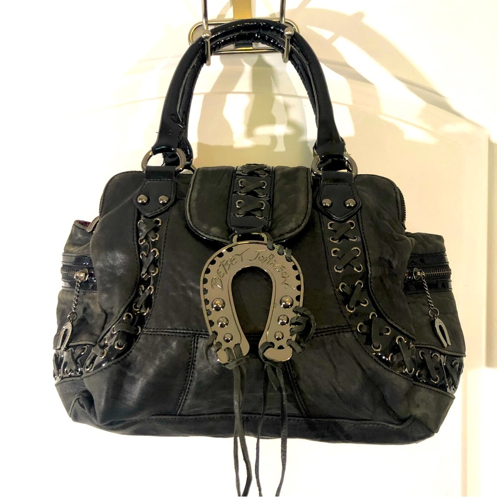 Rare Vintage Black Betsey Johnson Handbag